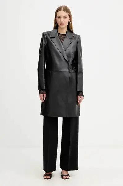 Kožený kabát BOSS Sonnet