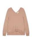 JUST CASHMERE Sveter 'Opal'  mokka