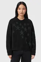 Svetr s příměsí vlny AllSaints černá barva, W089KD