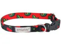 Amiplay nastaviteľný obojok BeHappy Cherry | Obojky pre psov - S