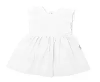 Baby Nellys Lehké mušelínové šatičky pro holčičky, bílé