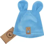 Z&Z Velurová, semišková čepička s oušky, sv. modrá, 80/86