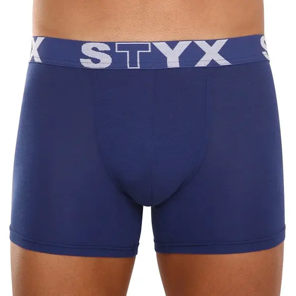 Styx Pánské boxerky long sportovní guma tmavě modré (U968) M