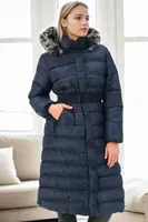 Z9779 DEWBERRY WOMEN'S COAT-NAVY BLUE