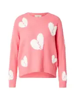 PRINCESS GOES HOLLYWOOD Sveter 'Broken Hearts'  svetloružová / biela