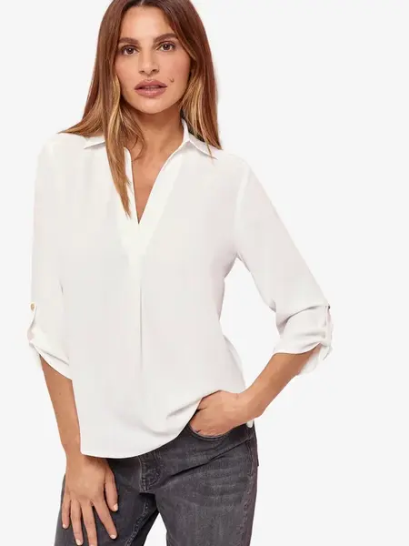 Lipsy Blúzka  šedobiela