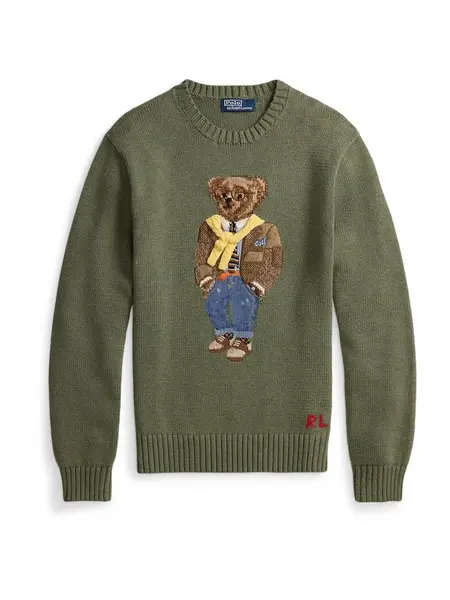 Polo Ralph Lauren Sveter  modrá / hnedá / žltá / olivová