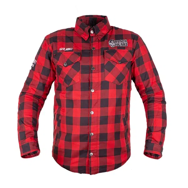 Moto košile W-TEC Black Heart Rattlesneak červeno-černá kostkovaná 3XL