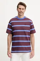 Bavlněné tričko United Colors of Benetton pánské, vínová barva, 380ZU10AY