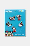 Připínačky na dětské boty Crocs Mickey and Minnie PVC 5Pck 5-pack červená barva, 10015116