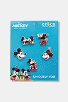 Připínačky na dětské boty Crocs Mickey and Minnie PVC 5Pck 5-pack