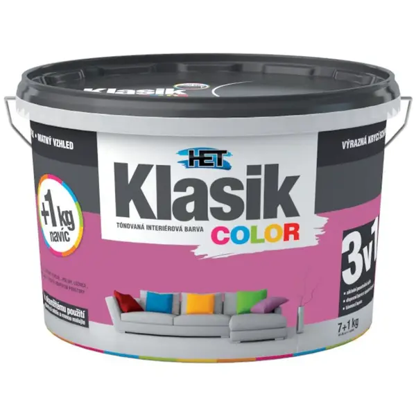 Het Klasik Color 0317 purpurový 7+1kg + akrylátový tmel HET 400g zdarma