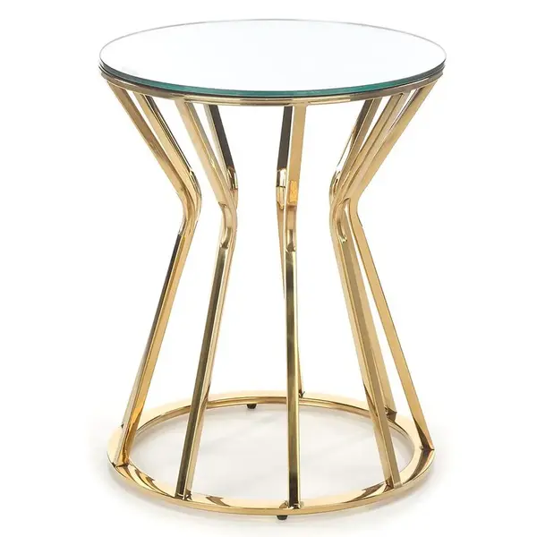 Konferenčný stolík Afina S zrkadlo/zlatá