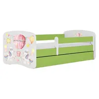 Dětská postel Babydreams+SZ+M zelená 70x140 Balónek