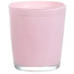 Obal skleněný CYNTIA pastelově růžový 13 cm