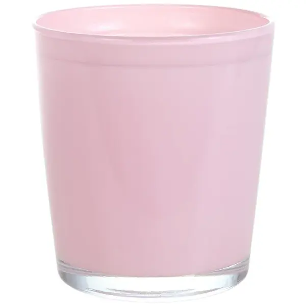Obal skleněný CYNTIA pastelově růžový 13 cm