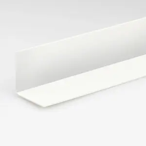 Profil uholníkový PVC biely satina 50x50x100