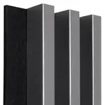 Akustické panely lamelové 3D na plsti Antracit 137x2650 mm