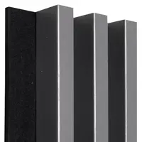 Akustické panely lamelové 3D na plsti Antracit 137x2650 mm