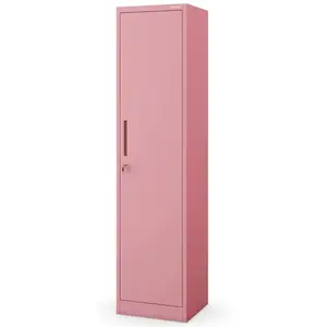 Kovová kancelárska skriňa Alex pastelovoružová