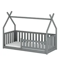 Posteľ Domček Bodzio 90x200 sivá