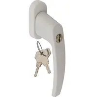 Okenná kľučka so zámkom Pluton biela