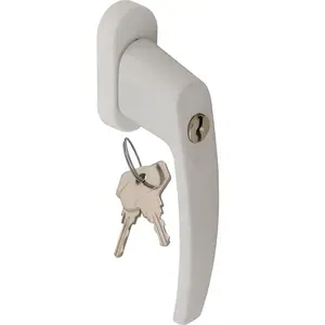 Okenná kľučka so zámkom Pluton biela