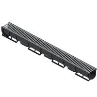 Plastový odvodňovací žlab EASY1, pozinkovaný rošt 9x9x100 cm