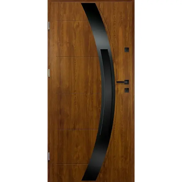 Dvere vchodové Selene 90L zlatý dub