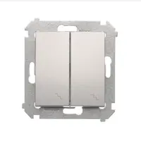 DW6/2L/43 Schodiskový konektor dvojitý strieborný mat