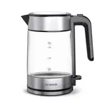 Sklenená varná kanvica s LED podsvietením, čierna