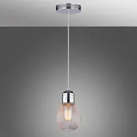Gliva Závesné svietidlo 1x60w E27 Chróm (bez žiaroviek)
