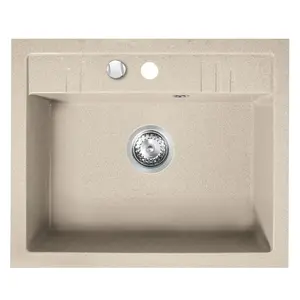 Dřez granitový 1k. 48/58. písek DRGM1/48/58SA