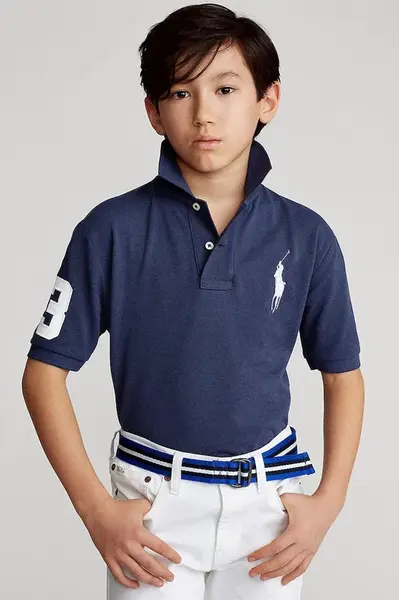 Dětská bavlněná polokošile Polo Ralph Lauren