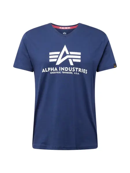 ALPHA INDUSTRIES Tričko  námornícka modrá / biela