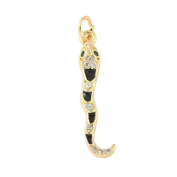 Brass Micro Pave Cubic Zirconia Enamel Pendants