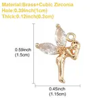 1Pc Brass Micro Pave Cubic Zirconia Pendants