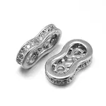 Brass Micro Pave Cubic Zirconia Spacer Bars