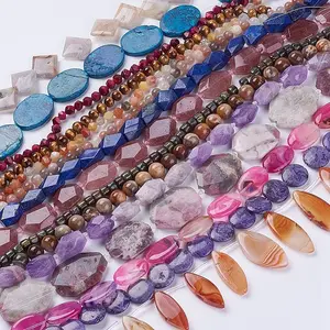 Dye Natural Gemstone Beads Strands