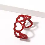 Hollow Out Heart Alloy Cuff Rings