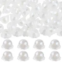 50Pcs Transparent Acrylic Bead Caps