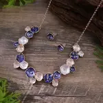 Flower Alloy Enamel Jewelry Set