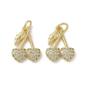 Brass Micro Pave Cubic Zirconia Pendants