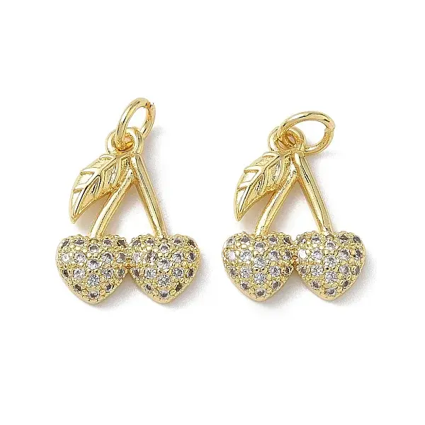 Brass Micro Pave Cubic Zirconia Pendants