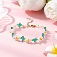 Flower Glass Beaded Bracelets for Women