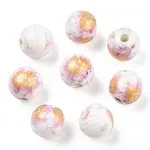 Floral Printed Porcelain Beads