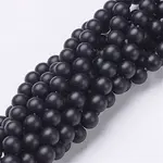 Natural Black Agate Beads Strands