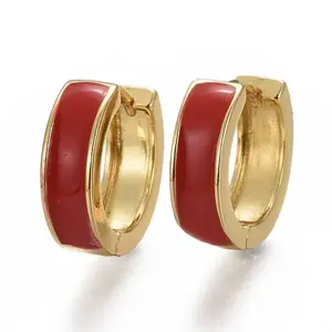Brass Huggie Hoop Earrings