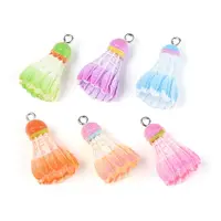 Sports Theme Opaque Resin Pendants