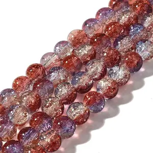 Crackle Glass Beads Strands